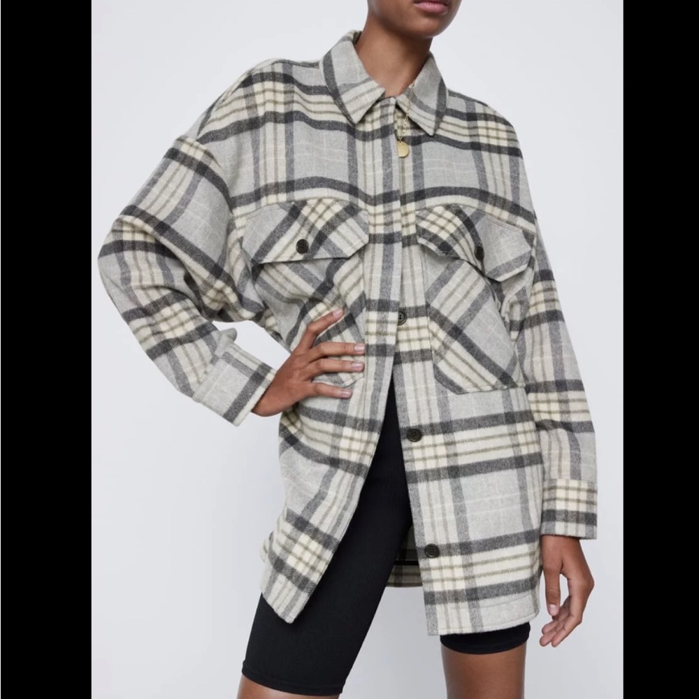 Zara plaid shacket